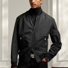 Schwarze Ralph Lauren Drayton Bomberjacke aus Baumwollmischung für Herren