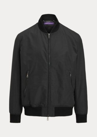 Schwarze Ralph Lauren Drayton Bomberjacke aus Baumwollmischung für Herren
