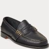 Schwarze Ralph Lauren Edric Pennyloafer aus Leder für Herren