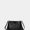 Schwarze Ralph Lauren Elaina Umhängetaschen aus Leder für Damen