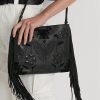 Schwarze Ralph Lauren Elaina Umhängetaschen aus Leder für Damen
