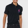Schwarze Ralph Lauren Essential Poloshirts für Herren Schwarze Ralph Lauren Essential Poloshirts für Herren
