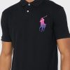 Schwarze Ralph Lauren Essential Poloshirts für Herren Schwarze Ralph Lauren Essential Poloshirts für Herren