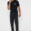 Schwarze Ralph Lauren Essential Poloshirts für Herren Schwarze Ralph Lauren Essential Poloshirts für Herren