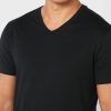Schwarze Ralph Lauren Essential T-Shirts mit V-Ausschnitt im 2er-Pack für Herren