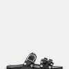 Schwarze Ralph Lauren Ezra Sandalen aus Lammleder mit Nieten für Damen