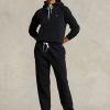 Schwarze Ralph Lauren Fleece-Sporthose für Damen