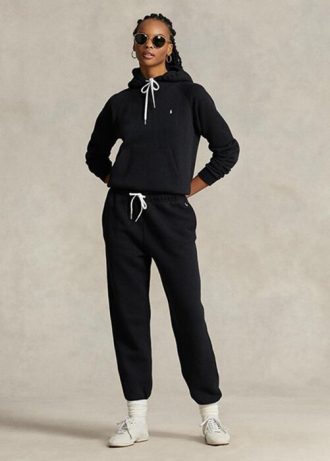 Schwarze Ralph Lauren Fleece-Sporthose für Damen