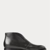 Schwarze Ralph Lauren Frasco Chelsea-Stiefel aus Kalbsleder für Herren