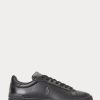Schwarze Ralph Lauren Heritage Court II Leder-Sneaker für Herren
