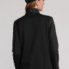 Schwarze Ralph Lauren Hybrid-Sweatshirts mit Viertelreißverschluss für Damen