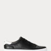 Schwarze Ralph Lauren Jermain Leder-Sneaker für Herren