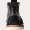 Schwarze Ralph Lauren Leder-Schnürstiefel für Herren