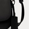Schwarze Ralph Lauren Leder-Umhängetaschen „Maddy“ für Damen