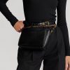 Schwarze Ralph Lauren Mini Sloane Umhängetaschen aus Leder für Damen