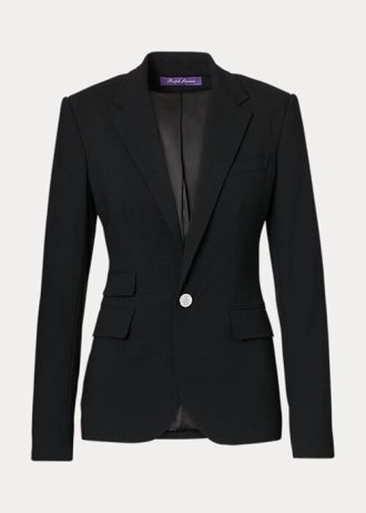 Schwarze Ralph Lauren Parker Stretch-Wolljacken für Damen