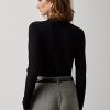 Schwarze Ralph Lauren Pullover aus Merinowolle mit Rundhalsausschnitt für Damen