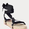 Schwarze Ralph Lauren Schnürsandalen für Damen