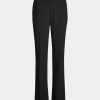 Schwarze Ralph Lauren Seth Stretch-Wollkrepphose für Damen