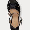 Schwarze Ralph Lauren Soffia Lackledersandalen für Damen