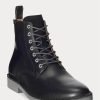 Schwarze Ralph Lauren Talan Lederstiefel für Herren