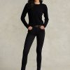 Schwarze Ralph Lauren Tompkins Skinny Jeans für Damen