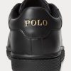 Schwarze Ralph Lauren Wilton Leder-Sneaker für Herren