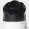 Schwarze Ralph Lauren Wilton Leder-Sneaker für Herren