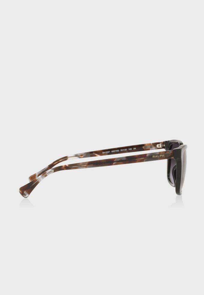 Schwarze rechteckige Sonnenbrille Ralph Lauren 0Ra5287 für Damen