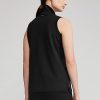 Schwarze ärmellose Poloshirts aus Piqué im klassischen Schnitt von Ralph Lauren für Damen