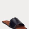 Schwarze Sandalen aus Vachetta-Leder für Damen von Ralph Lauren
