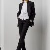 Schwarze Smokinghose „Alaina“ von Ralph Lauren aus Jacquard für Damen