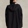 Schwarze wasserabweisende Windjacke mit Kapuze von Ralph Lauren für Damen