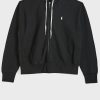 Schwarzer Ralph Lauren-Kapuzenpullover mit Kordelzug und Logo für Damen