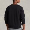 Schwarzes Ralph Lauren Doppelstrick-Pullover-Sweatshirt für Herren