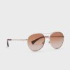 Silberne Damen-Pilotensonnenbrille Ralph Lauren 0Ra4135