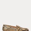 Snake Damen Ralph Lauren Avah Welington Ayers Slipper aus Schlangenleder