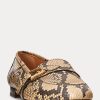 Snake Damen Ralph Lauren Avah Welington Ayers Slipper aus Schlangenleder