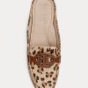 Snake Damen Ralph Lauren Brynn Flache Driver-Schuhe aus geprägtem Leder und Kalbshaar