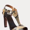 Snake Damen Ralph Lauren Emilie Welington Ayers Schlangenleder-Sandalen