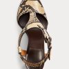 Snake Damen Ralph Lauren Emilie Welington Ayers Schlangenleder-Sandalen