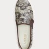 Snake Damen Ralph Lauren Jinny Slip-On-Sneakers aus geprägtem Leder