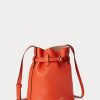 Sunset Orange Damen Ralph Lauren Leder Kleine Bellport Beuteltaschen