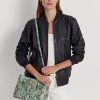 Türkisfarbene Damen-Umhängetaschen „Marcy“ aus Kunstschlangenleder von Ralph Lauren