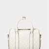Vanilla/Buff Ralph Lauren Damen Kaden Satchel-Taschen aus geprägtem Leder