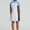 Weiß / Blaues Ralph Lauren Color-Block-Kleid aus Stretch-Jersey für Damen