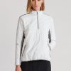 Weiß / Graue Ralph Lauren Hybrid-Sweatshirts mit Viertelreißverschluss für Damen