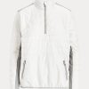 Weiß / Graue Ralph Lauren Hybrid-Sweatshirts mit Viertelreißverschluss für Damen