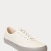 Weiß / Graue Ralph Lauren Keaton Twill Sneakers für Herren
