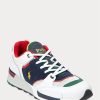 Weiß / Marineblaue Ralph Lauren Trackster 200 Sneakers für Herren